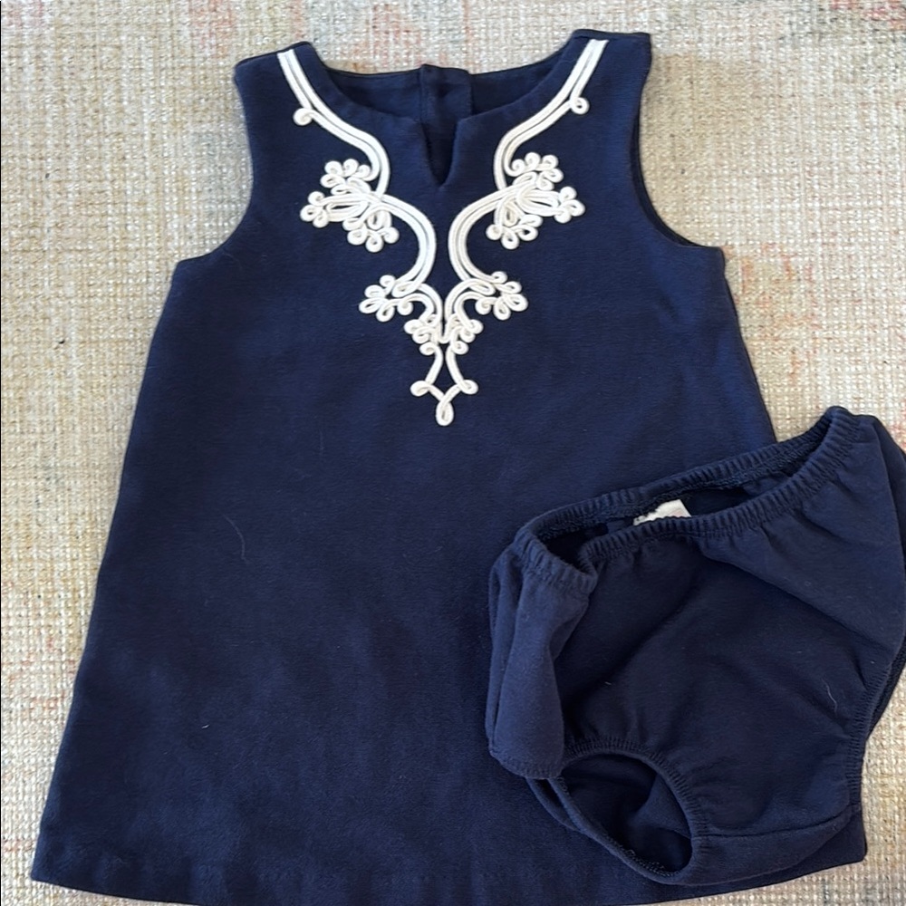 Janie & Jack Navy Blue Sleeveless Dress